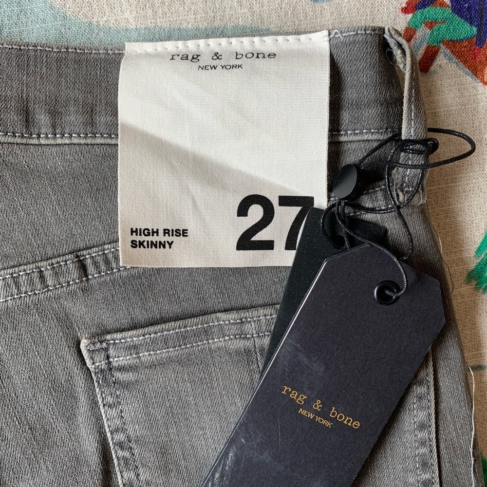 NWT! Rag & Bone High Rise Skinny Coated Rin - Picture 7 of 7